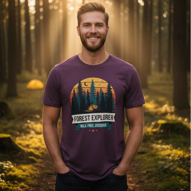 Camiseta Triblenda Outdoor Forest Explorer Camping Adventure Retro (Subido por el creador)