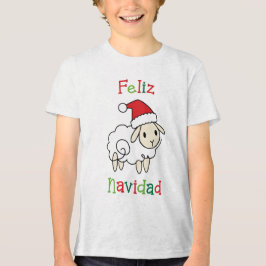 Camiseta Triblenda Oveja Navideña Adorable – Feliz Navidad