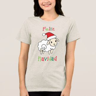 Camiseta Triblenda Oveja Navideña Adorable – Feliz Navidad