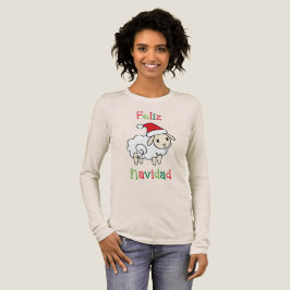 Camiseta Triblenda Oveja Navideña Adorable – Feliz Navidad