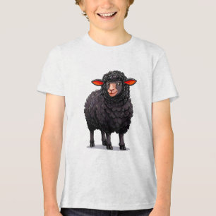 Camiseta Triblenda 🐑🖤 Oveja Negra Linda Regalo Divertido para Niños