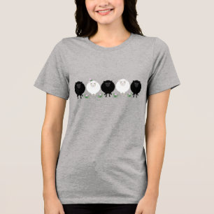 Camiseta Triblenda Oveja negra y blanca 