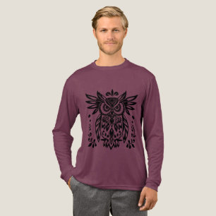 Camiseta Triblenda Owl Amantes de los bosques rústicos Bohemias blanc