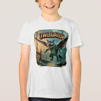 Camiseta Triblenda Owligator Illustration – Owl Alligator Funny Scary