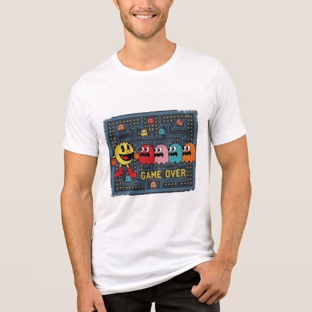 Camiseta Triblenda Pac-Man Game Over T-Shirt – Retro Arcade Gaming Te (Anverso)
