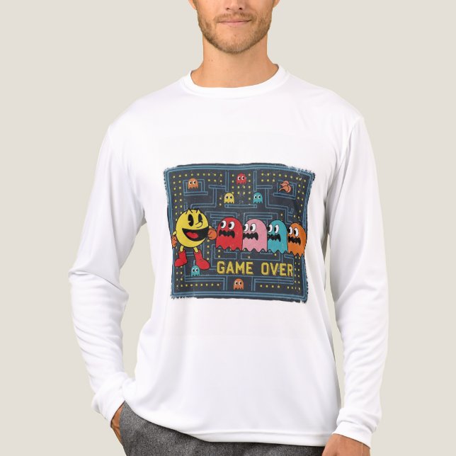 Camiseta Triblenda Pac-Man Game Over T-Shirt – Retro Arcade Gaming Te (Anverso )