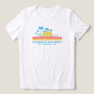 Camiseta Triblenda Paddle de Pickleball Atardecer Franjas Retro Perso