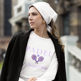 Camiseta Triblenda Padel Women’s T-Shirt-Social Club White Purple