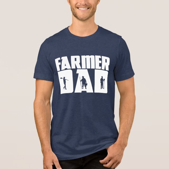 Camiseta Triblenda Padre agricultor - Día del Padre agricultor (Anverso)