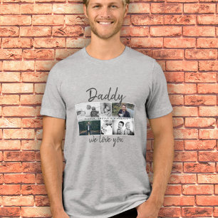 Camiseta Triblenda Padre con hijos y Collage de fotos de papá de fami