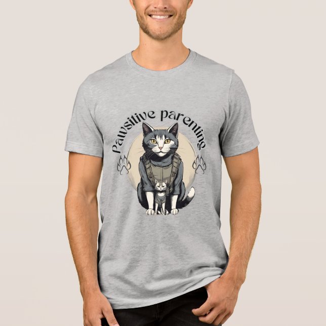 Camiseta Triblenda Padre de gato desplegado para misión miulosa de se (Anverso)