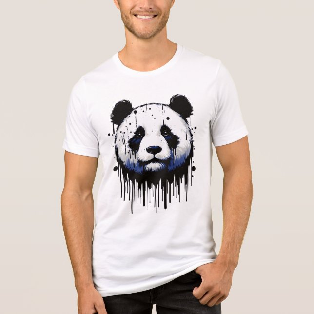 Camiseta Triblenda Paint Drip Panda (Anverso)