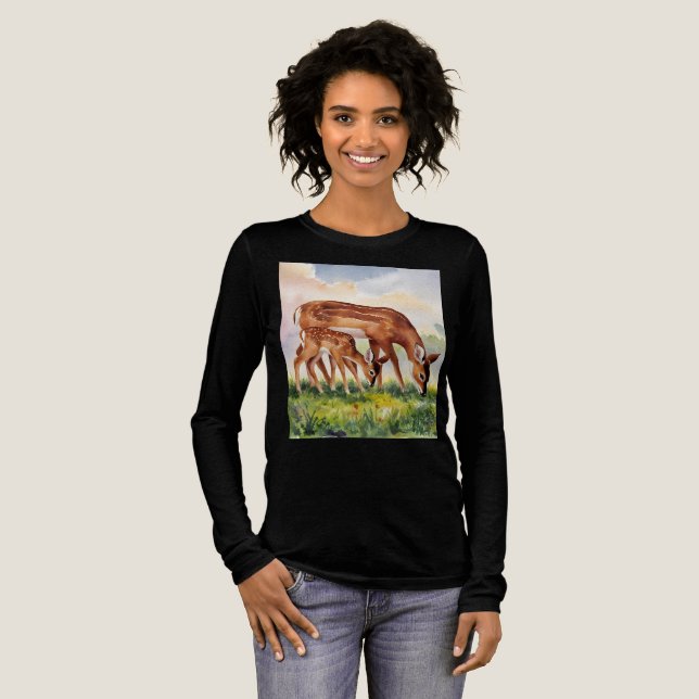 Camiseta Triblenda Painted Deer Mom and Baby (Anverso Completo)