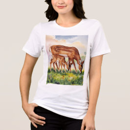 Camiseta Triblenda Painted Deer Mom and Baby