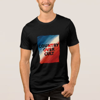 Camiseta Triblenda País sobre Culto – Franjas de pintura patrióticas