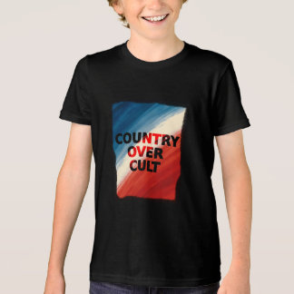 Camiseta Triblenda País sobre Culto: Franjas de pintura patrióticas