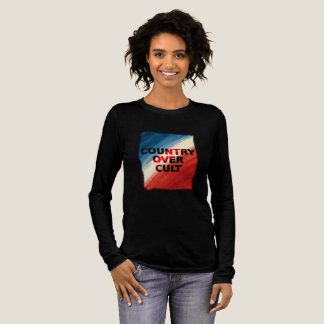 Camiseta Triblenda País sobre Culto – Franjas de Pintura Patrióticas
