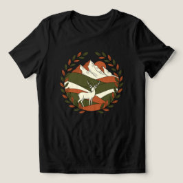 Camiseta Triblenda Paisaje majestuoso de ciervos