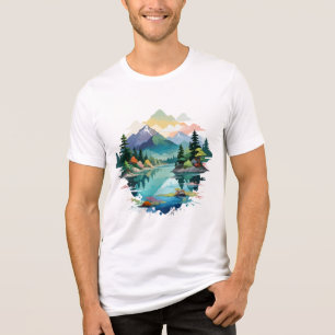 Camiseta Triblenda Paisaje Sereno Tranquilo Naturaleza Tranquila Arte