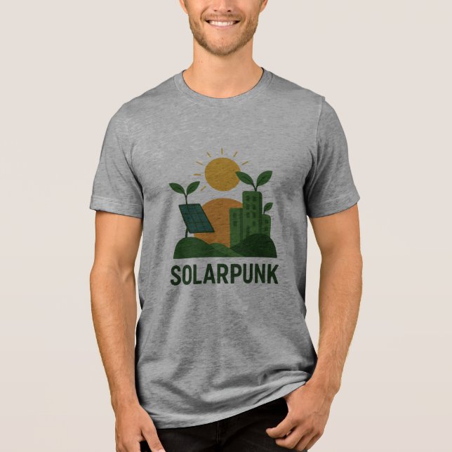 Camiseta Triblenda Paisaje Soarpunk - Armonía de la Naturaleza Futuri (Anverso)