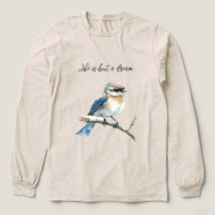 Camiseta Triblenda Pájaro azul en una rama de árbol