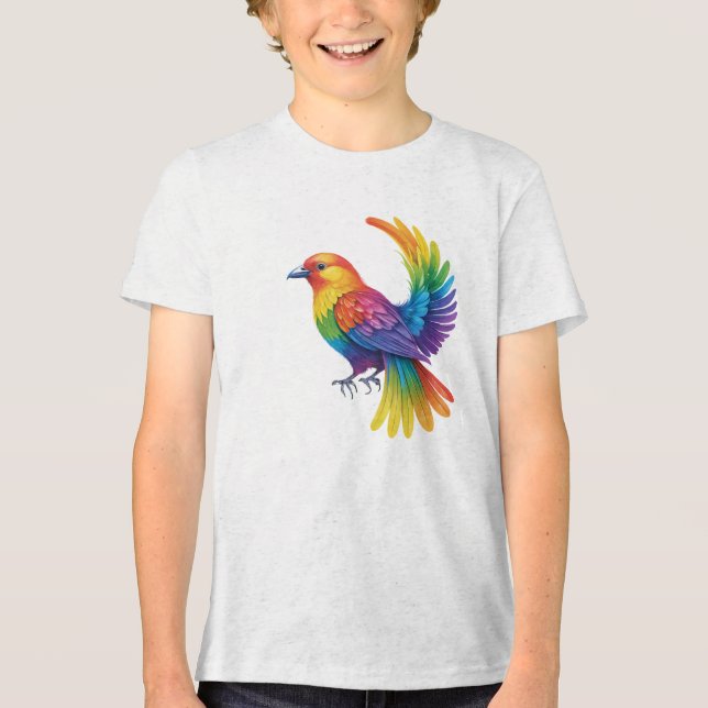 Camiseta Triblenda Pájaro colorido (Anverso)