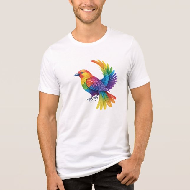 Camiseta Triblenda Pájaro colorido (Anverso)