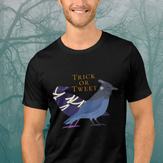 Camiseta Triblenda Pájaros Halloween Truco o Tuit 