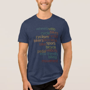 Camiseta Triblenda Palabras relacionadas con la bicicleta/tipografía