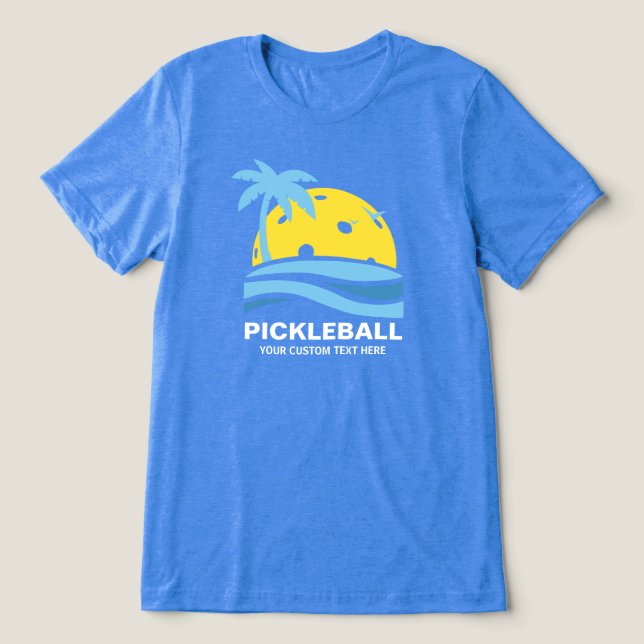 Camiseta Triblenda Palm Tree Tropical De Baloncesto Salto Personaliza (Diseño delantero )