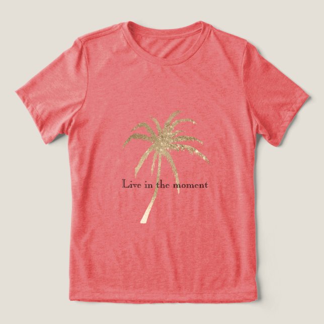Camiseta Triblenda Palm Tree Tropical Gold (Diseño delantero )