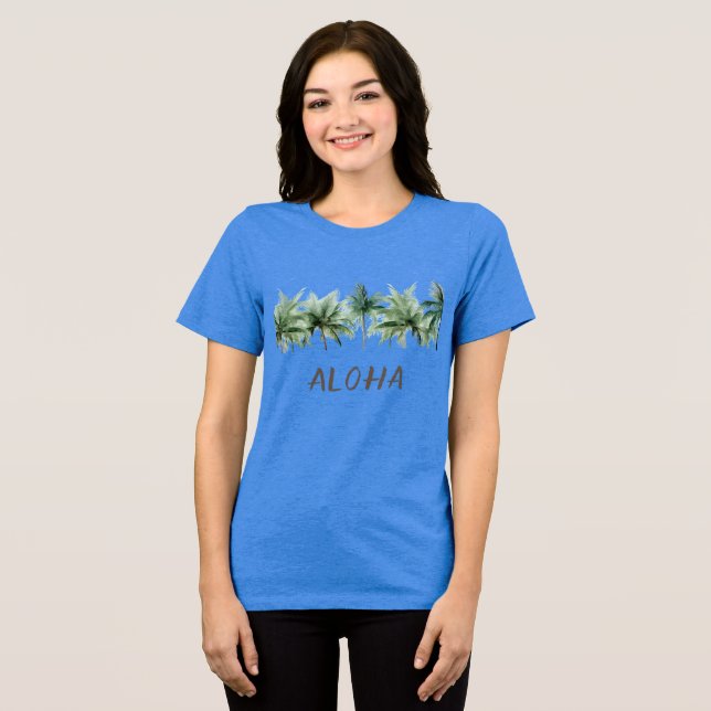 Camiseta Triblenda Palm Trees Tropicales Aloha (Anverso Completo )