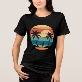 Camiseta Triblenda Palmeras de Sunset Beach Vibraciones de Verano Est