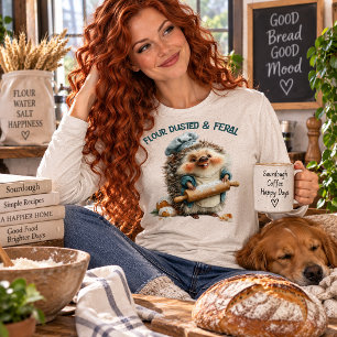 Camiseta Triblenda Panadero de Masa Madre Feral Divertido con Polvo d
