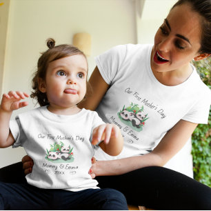 Camiseta Triblenda Panda Mamá para el Primer Día de la Madre con Empa