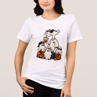 Camiseta Triblenda Pantera Fría Té de Burbujas Fiesta de Halloween Es