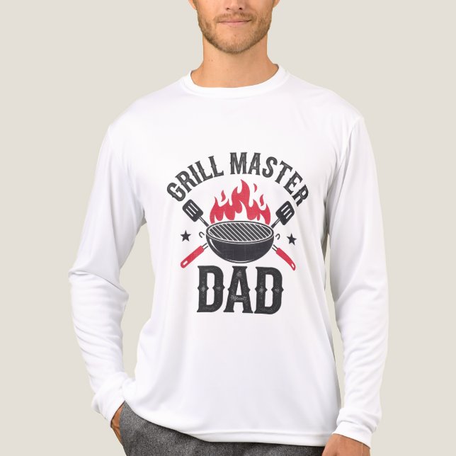 Camiseta Triblenda Papá Amo Grill - Gracioso regalo del Día del Padre (Anverso )