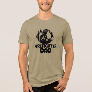 Camiseta Triblenda Papá Bombero, Día del Padre