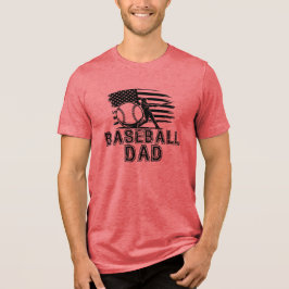 Camiseta Triblenda Papá de béisbol bandera de EE. UU.