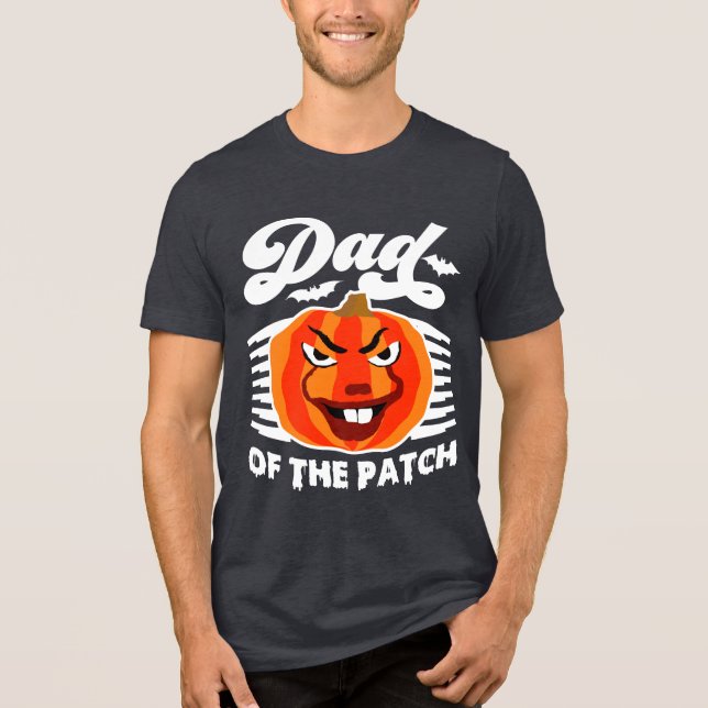 Camiseta Triblenda Papá del parche - Funny Spooky Pumpkin Halloween (Anverso)