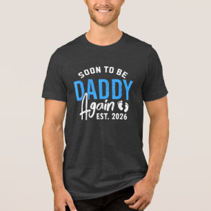 Camiseta Triblenda Papá Est 2026 Ascendido a Papá 2026 Padre 2026 