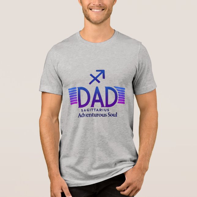 Camiseta Triblenda Papá sagitario - divertido (Anverso)