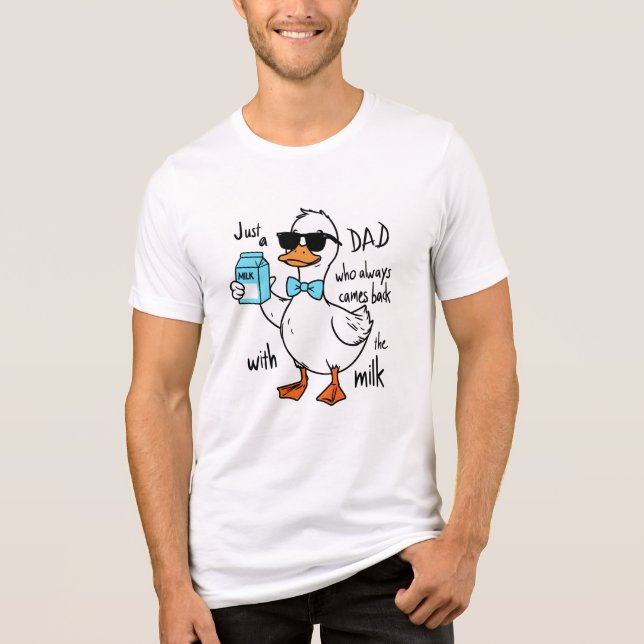 Camiseta Triblenda Papá siempre regresa con la leche (Anverso)