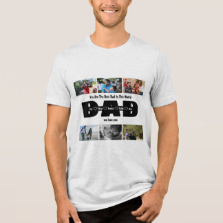 Camiseta Triblenda Papá, Te Amamos – Día del Padre 6 Colaje de Fotos