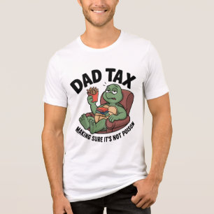 Camiseta Triblenda Papá Tortuga Verde Cómodo Impuestos Divertidos
