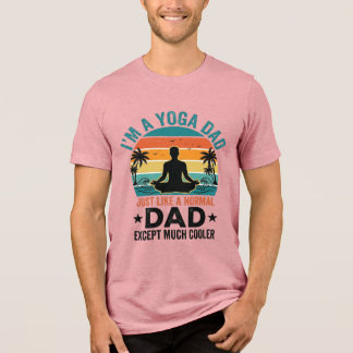 Camiseta Triblenda Papá Yoga Vintage Atardecer Divertido Diseño de Ca