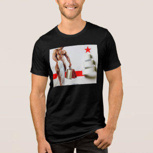 Camiseta Triblenda Papel espiral blanco de compras navideñas de Slipp