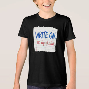 Camiseta Triblenda Papel para Cuaderno de Maestro con Escrito de 100