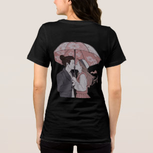 Camiseta Triblenda paraguas de pareja de K-drama elegante nombre pers