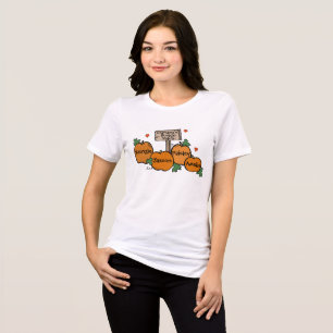 Camiseta Triblenda Parche de Punkin de la abuela con cuatro calabazas